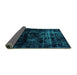 Sideview of Abstract Turquoise Modern Rug, abs1982turq