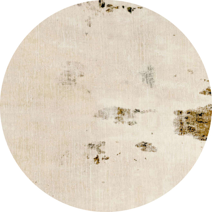 Round Abstract Wheat Beige Modern Rug, abs1983