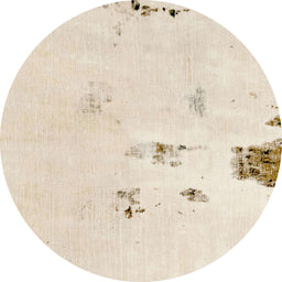 Round Machine Washable Abstract Wheat Beige Rug, wshabs1983