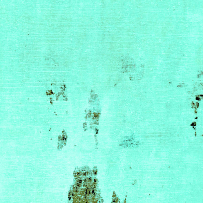 Square Abstract Turquoise Modern Rug, abs1983turq