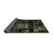 Sideview of Patchwork Turquoise Transitional Rug, abs1984turq