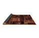 Sideview of Patchwork Brown Transitional Rug, abs1984brn