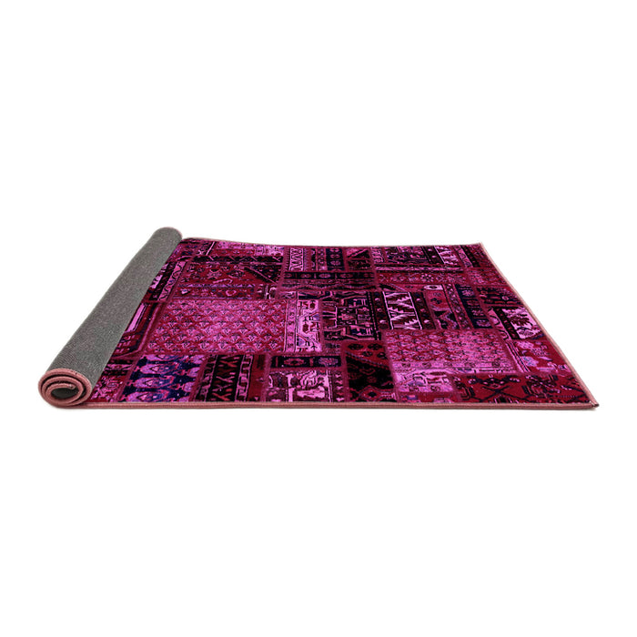 Sideview of Patchwork Pink Transitional Rug, abs1984pnk