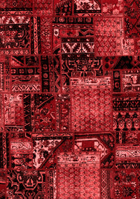 Patchwork Red Transitional Rug, abs1984red