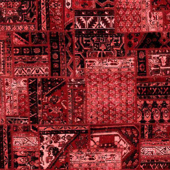 Patchwork Red Transitional Area Rugs