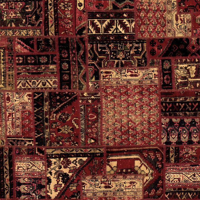 Patchwork Brown Transitional Rug, abs1984brn