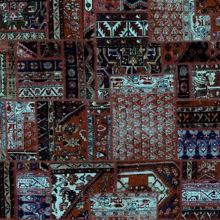 Patchwork Light Blue Transitional Rug, abs1984lblu