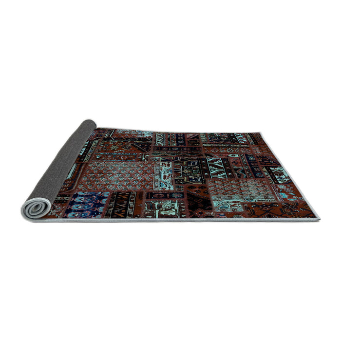 Sideview of Patchwork Light Blue Transitional Rug, abs1984lblu
