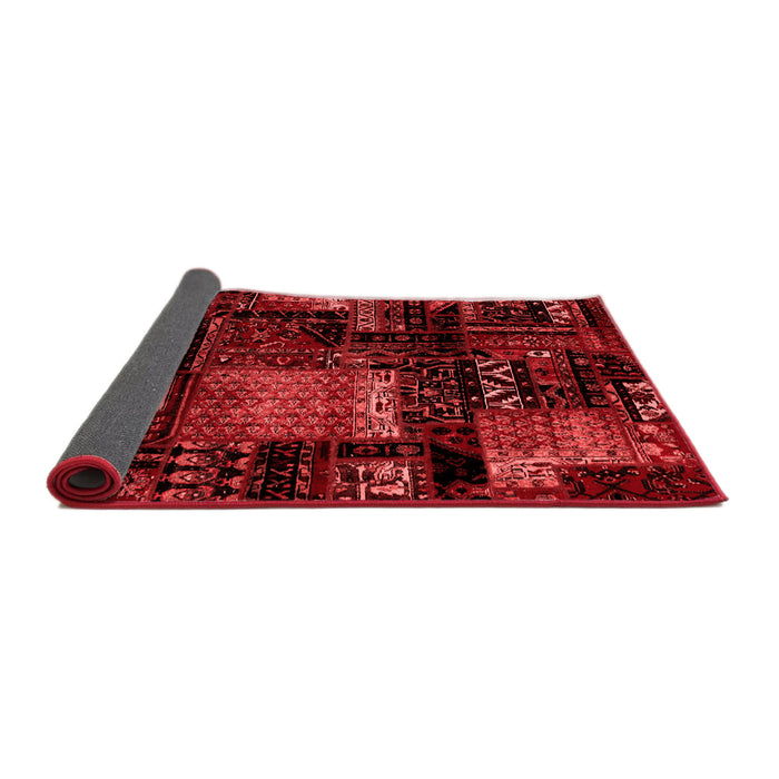 Patchwork Red Transitional Area Rugs