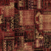 Square Patchwork Brown Transitional Rug, abs1984brn