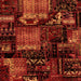 Square Patchwork Orange Transitional Rug, abs1984org