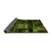 Sideview of Patchwork Green Transitional Rug, abs1984grn