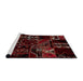 Sideview of Machine Washable Abstract Chestnut Brown Rug, wshabs1985