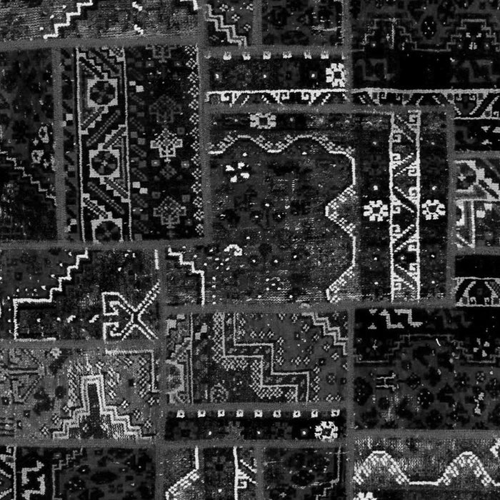 Machine Washable Patchwork Gray Transitional Rug, wshabs1985gry