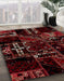 Machine Washable Abstract Chestnut Brown Rug in a Family Room, wshabs1985