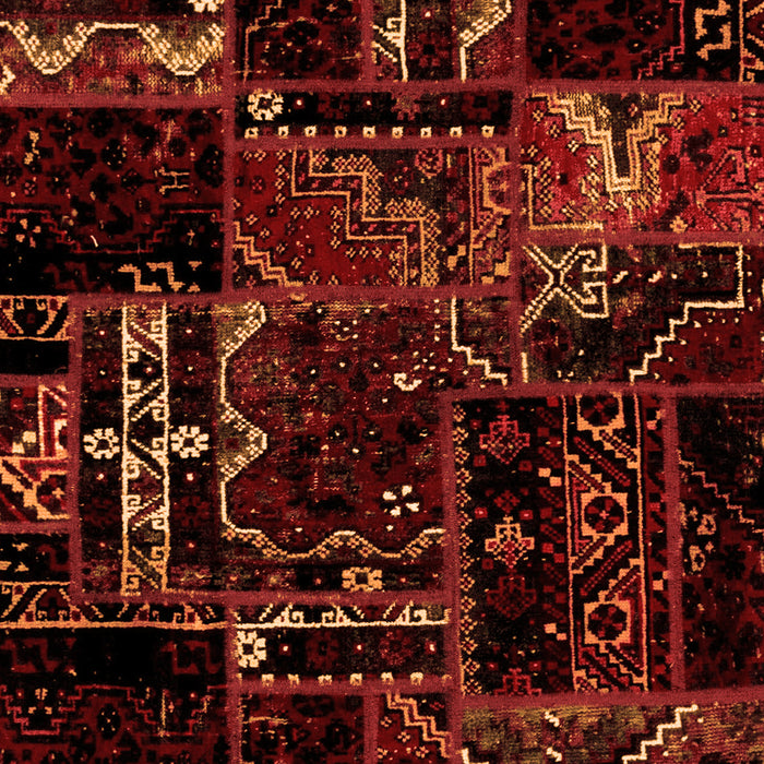 Patchwork Orange Transitional Rug, abs1985org