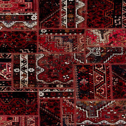Square Machine Washable Abstract Chestnut Brown Rug, wshabs1985