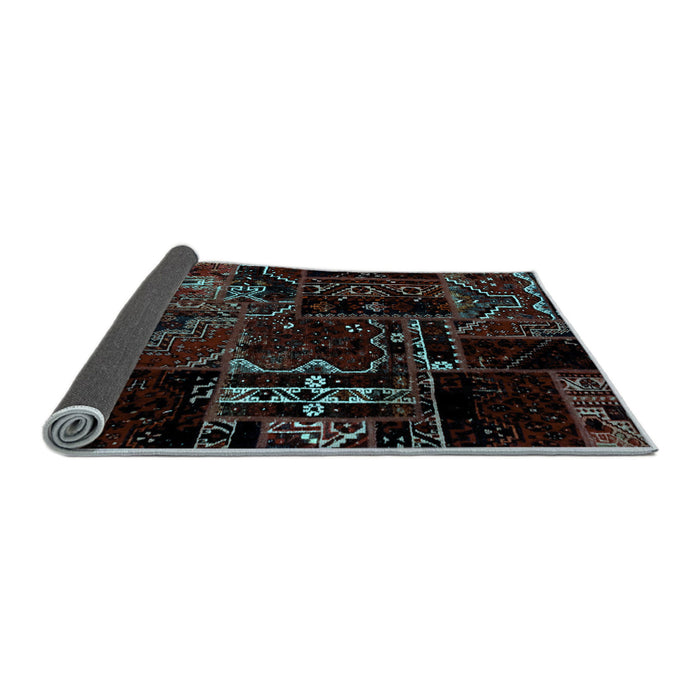 Sideview of Patchwork Light Blue Transitional Rug, abs1985lblu