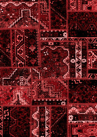 Patchwork Red Transitional Rug, abs1985red