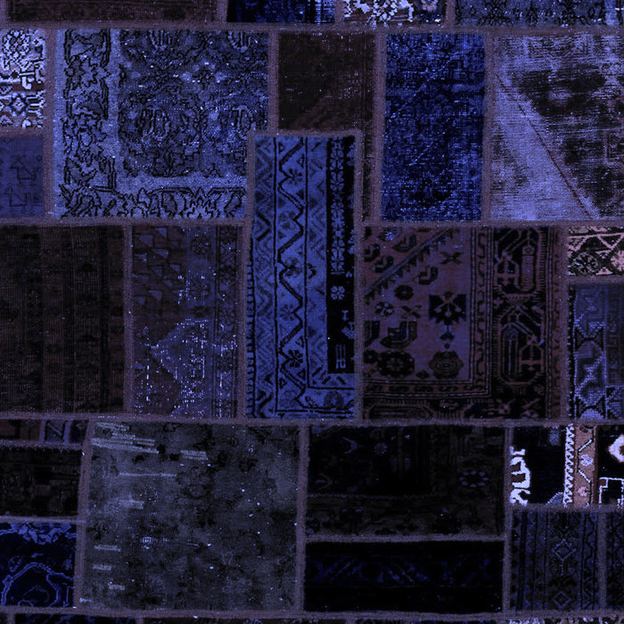 Patchwork Blue Transitional Rug, abs1986blu