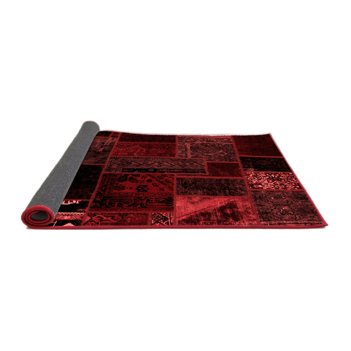 Patchwork Red Transitional Area Rugs