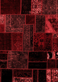 Patchwork Red Transitional Rug, abs1986red