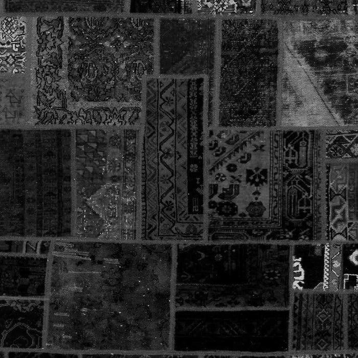 Patchwork Gray Transitional Rug, abs1986gry