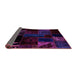 Sideview of Patchwork Purple Transitional Rug, abs1986pur