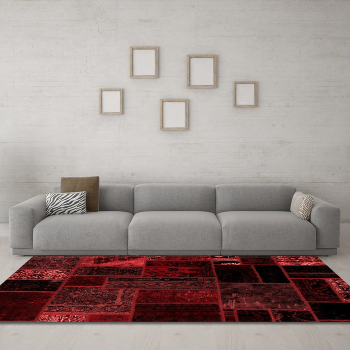 Transitional Red Washable Rugs