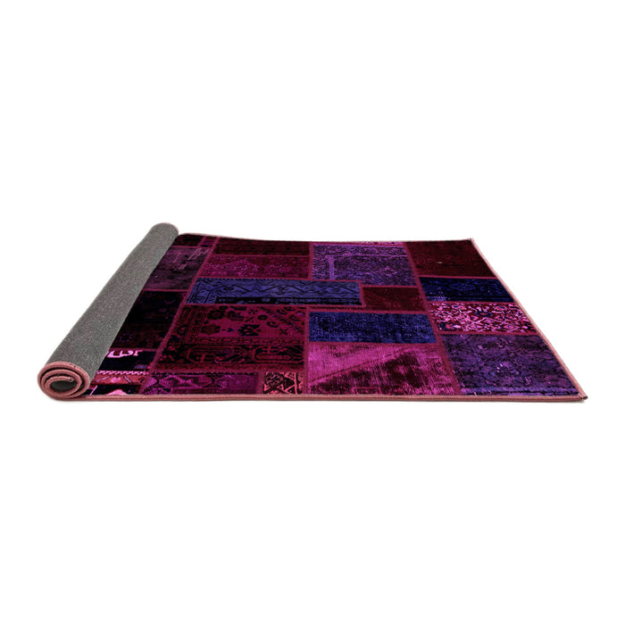 Sideview of Patchwork Pink Transitional Rug, abs1986pnk