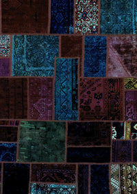 Patchwork Light Blue Transitional Rug, abs1986lblu