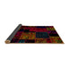 Sideview of Abstract Reddish Brown Patchwork Rug, abs1987