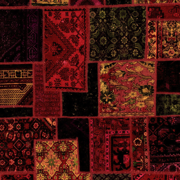 Patchwork Orange Transitional Rug, abs1987org