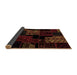 Sideview of Patchwork Brown Transitional Rug, abs1987brn