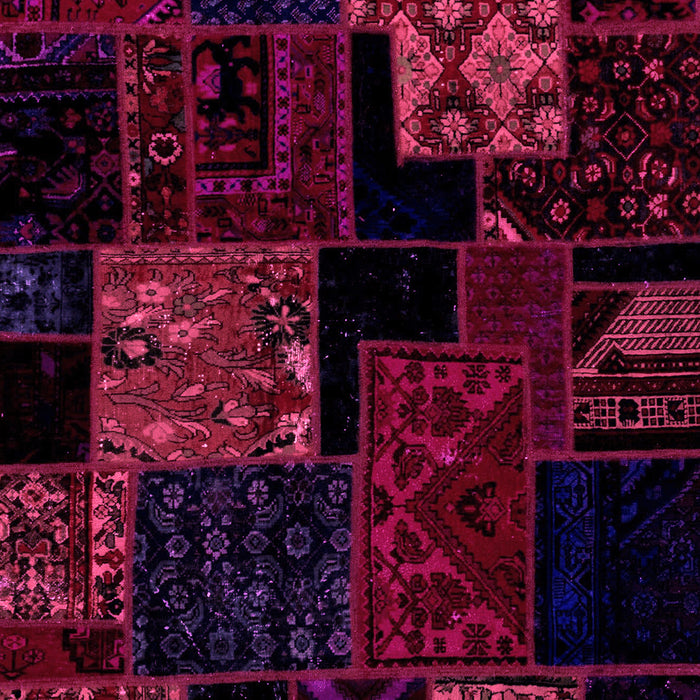 Patchwork Pink Transitional Rug, abs1987pnk