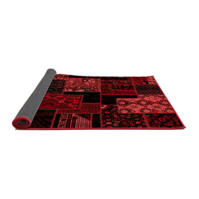 Patchwork Red Transitional Area Rugs