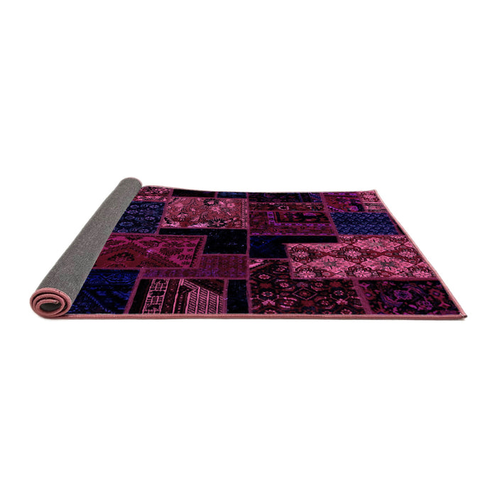 Sideview of Patchwork Purple Transitional Rug, abs1987pur