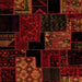 Square Patchwork Orange Transitional Rug, abs1987org