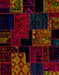 Abstract Reddish Brown Patchwork Rug, abs1987