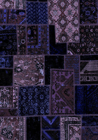 Patchwork Blue Transitional Rug, abs1987blu