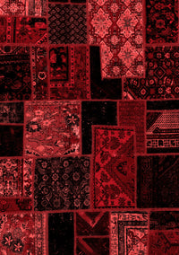 Patchwork Red Transitional Rug, abs1987red