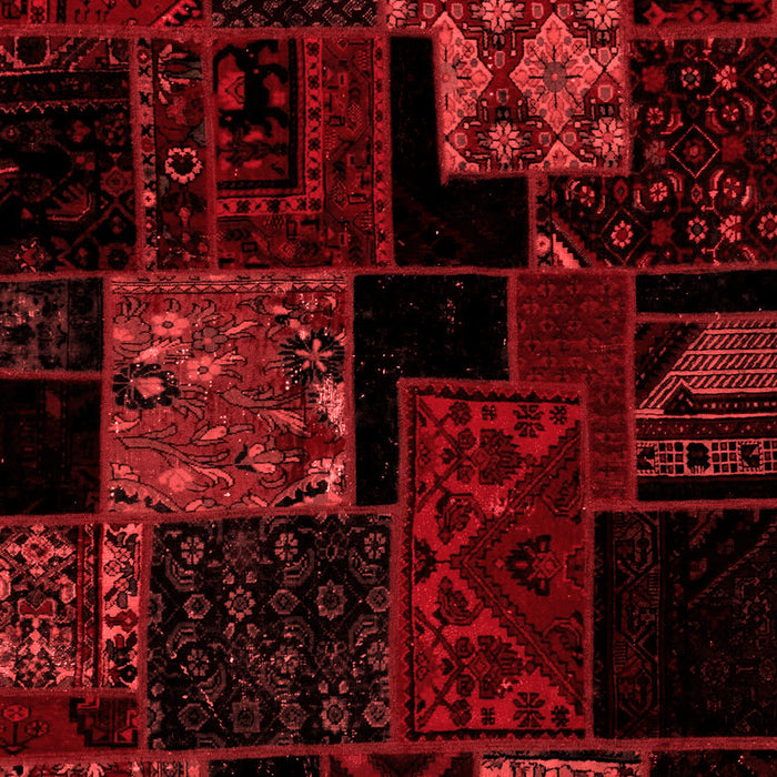 Patchwork Red Transitional Area Rugs
