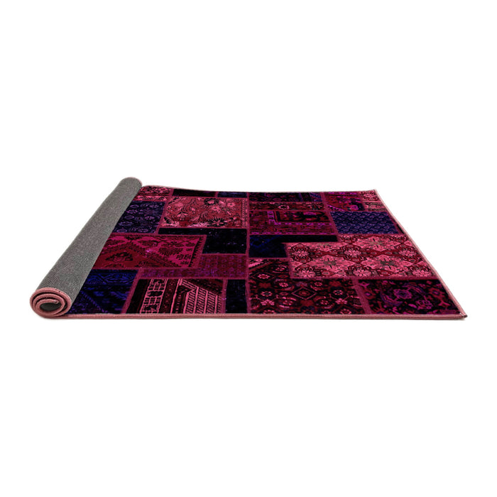 Sideview of Patchwork Pink Transitional Rug, abs1987pnk