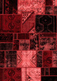 Patchwork Red Transitional Rug, abs1988red