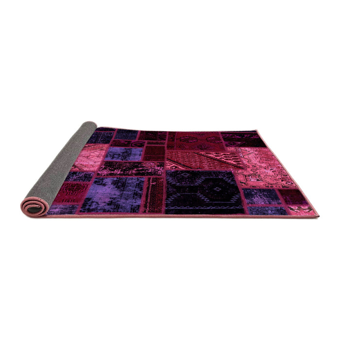 Sideview of Patchwork Pink Transitional Rug, abs1988pnk