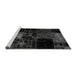 Sideview of Machine Washable Patchwork Gray Transitional Rug, wshabs1988gry