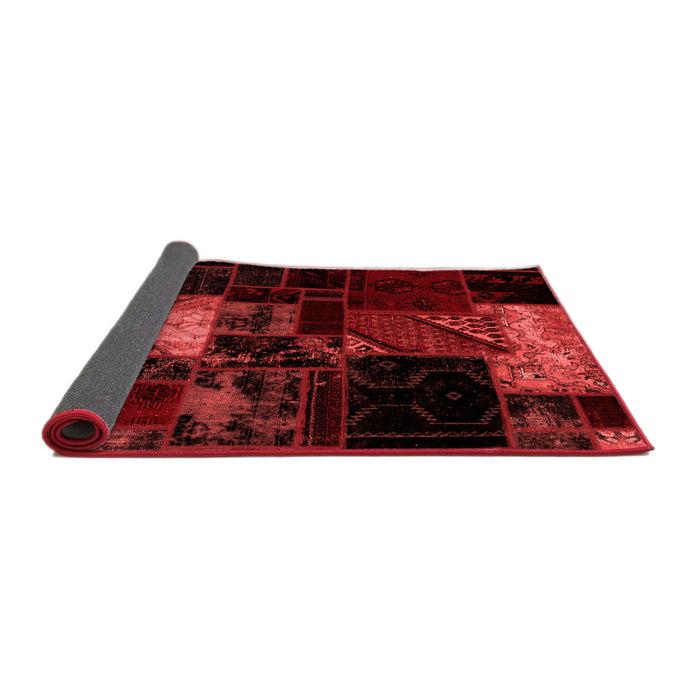 Patchwork Red Transitional Area Rugs