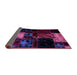 Sideview of Patchwork Purple Transitional Rug, abs1988pur