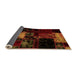 Sideview of Patchwork Orange Transitional Rug, abs1988org