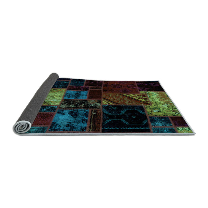 Sideview of Patchwork Light Blue Transitional Rug, abs1988lblu